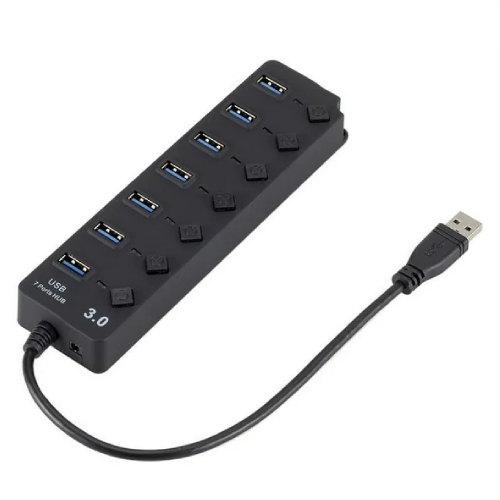 HUB DE 7 PUERTOS USB CON BOTONES 3.0 507