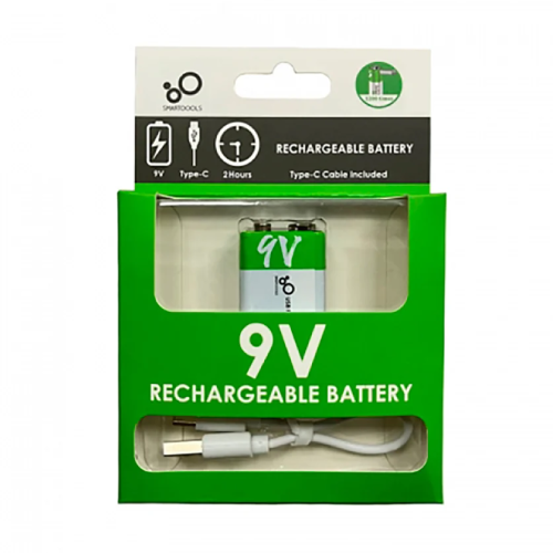 BATERIA 9V RECARGABLE TYPE-C 650MAH